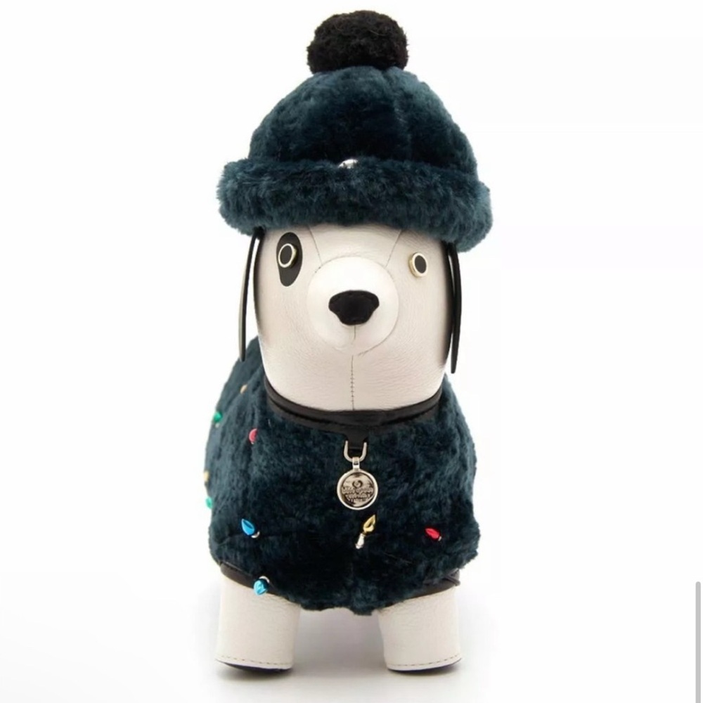 Collectible Kate Spade Dachshund Bag Dog Green Christmas Lights Claude